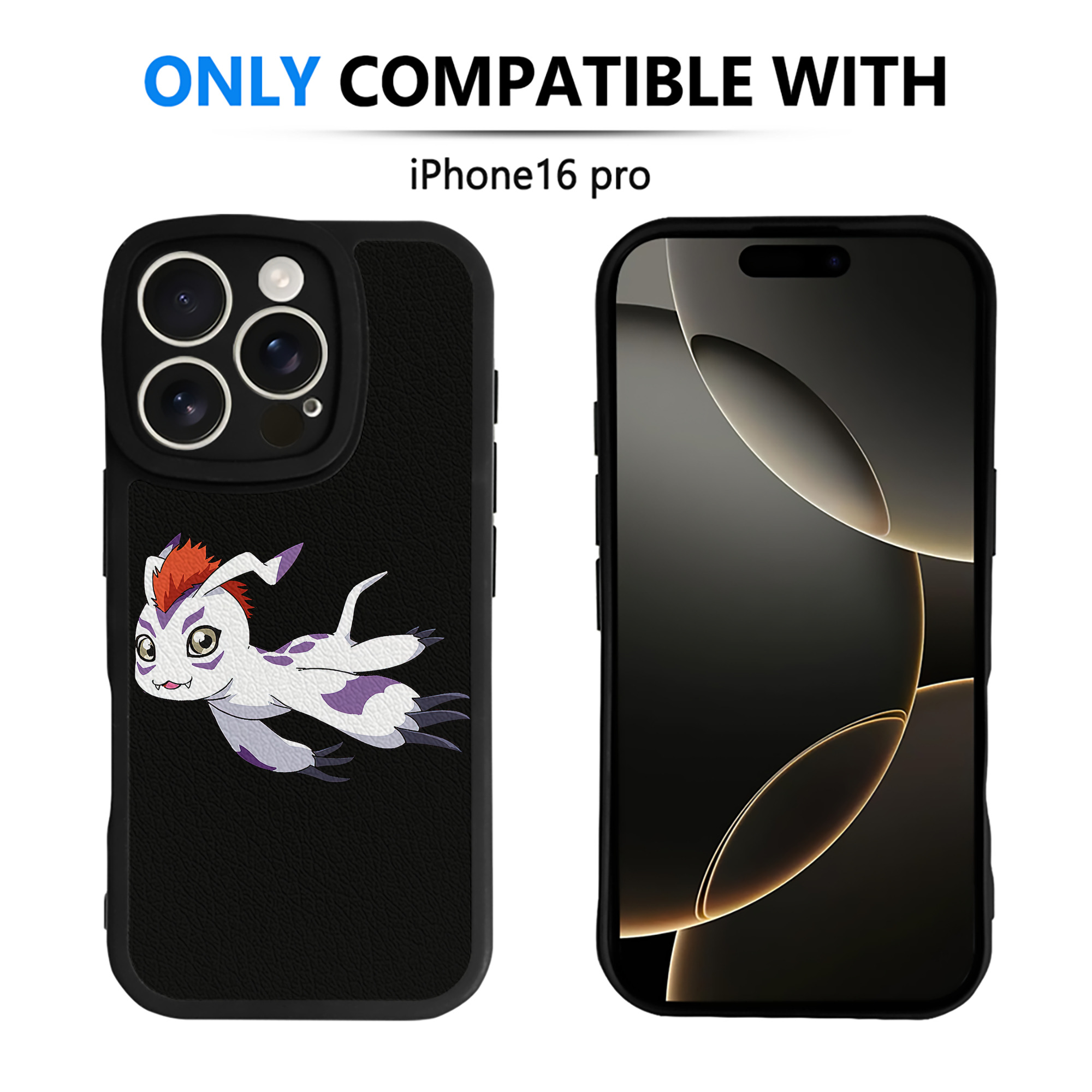 （画像用） Digimon デジタルモンスター/デジモン 【iPhone 16シリーズ対応】シリコンスマホケース（レザー調） 材質：シリコン